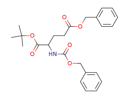 Molecular Structure of 62457-19-6 (L-Glutamic acid, N-[(phenylmethoxy)carbonyl]-, 1-(1,1-dimethylethyl)
5-(phenylmethyl) ester)