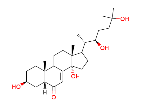 Cholest-7-en-6-one,3,14,22,25-tetrahydroxy-, (3b,5b,22R)-