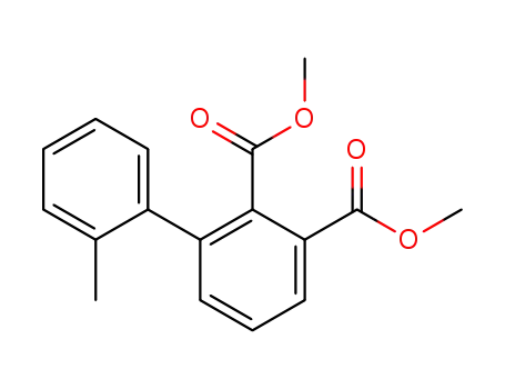Molecular Structure of 144152-91-0 ([1,1'-Biphenyl]-2,3-dicarboxylic acid, 2'-methyl-, dimethyl ester)