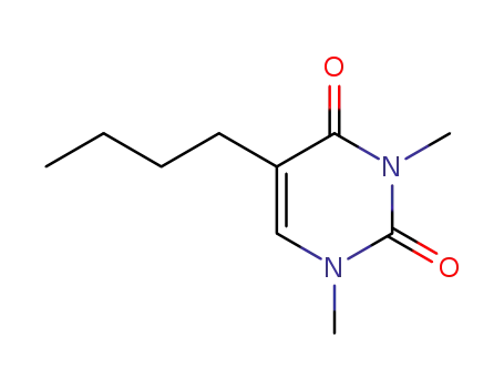 Molecular Structure of 82413-40-9 (2,4(1H,3H)-Pyrimidinedione, 5-butyl-1,3-dimethyl-)