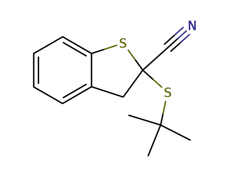 Benzo[b]thiophene-2-carbonitrile,
2-[(1,1-dimethylethyl)thio]-2,3-dihydro-