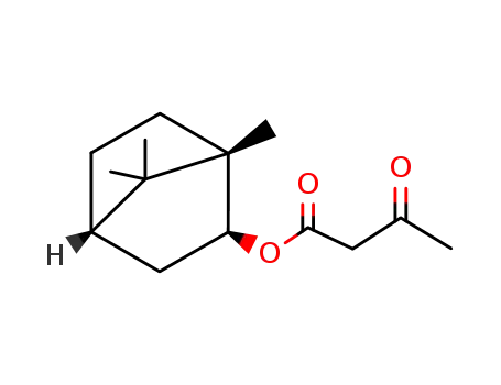 Molecular Structure of 54717-80-5 ((1R,2R,4R)-1,7,7-trimethylbicyclo[2.2.1]hept-2-yl 3-oxobutanoate)