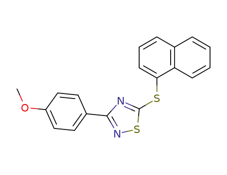 3-(4-methoxyphenyl)-5-(1-naphthylthio)-1,2,4-thiadiazole