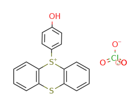 Molecular Structure of 51608-83-4 (Thianthrenium, 5-(4-hydroxyphenyl)-, perchlorate (salt))
