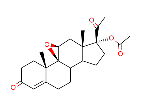 Molecular Structure of 24320-12-5 (17α-Acetoxy-9β,11β-epoxy-3,20-dioxo-pregnen-4)