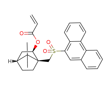 Molecular Structure of 96304-13-1 (Acrylic acid (1S,2R,4R)-7,7-dimethyl-1-(phenanthrene-9-sulfonylmethyl)-bicyclo[2.2.1]hept-2-yl ester)