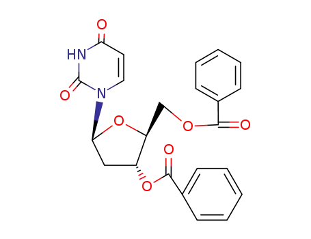 Molecular Structure of 31615-99-3 (3',5'-dibenzoyl-2'-deoxy-β-L-uridine)