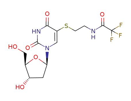 Molecular Structure of 118042-45-8 (5-<3-(Trifluoroacetamido)-1-thiapropyl>-2'-deoxyuridine)