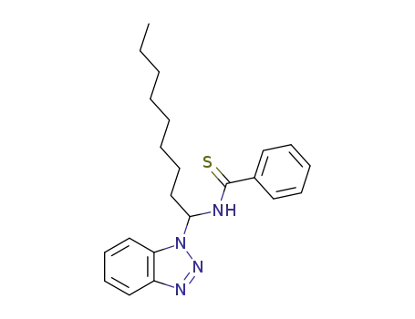 Molecular Structure of 117759-81-6 (N-<α-(benzotriazol-1-yl)nonyl>thiobenzamide)