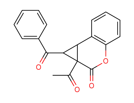 1a-acetyl-1-benzoyl-1a,7b-dihydro-1<i>H</i>-cyclopropa[<i>c</i>]chromen-2-one