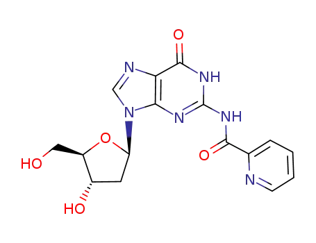 Molecular Structure of 661463-49-6 (Guanosine, 2'-deoxy-N-(2-pyridinylcarbonyl)-)
