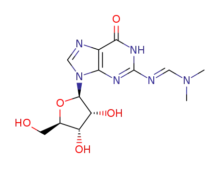Molecular Structure of 1055407-32-3 (N<sup>2</sup>-[(dimethylamino)methylene]guanosine)
