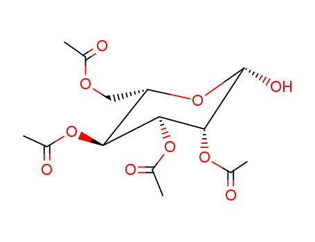 Molecular Structure of 140147-37-1 (2,3,4,6-Tetra-O-acetyl-D-mannopyranose)