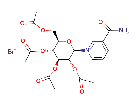 Molecular Structure of 7151-92-0 (3-carbamoyl-1-(2,3,4,6-tetra-O-acetylhexopyranosyl)pyridinium)
