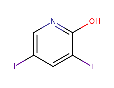 Molecular Structure of 13472-80-5 (3,5-Diiodopyridin-2-ol)
