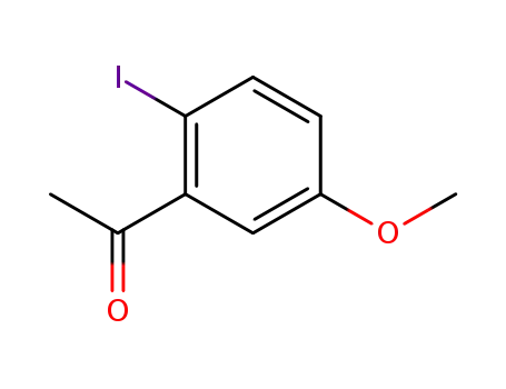 Molecular Structure of 110718-87-1 (Ethanone, 1-(2-iodo-5-methoxyphenyl)-)