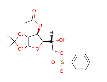 Molecular Structure of 19189-68-5 (3-O-acetyl-1,2-O-isopropylidene-6-O-tosyl-D-glucofuranose)