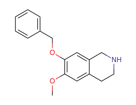 Molecular Structure of 15357-95-6 (7-(benzyloxy)-6-methoxy-1,2,3,4-tetrahydroisoquinoline)