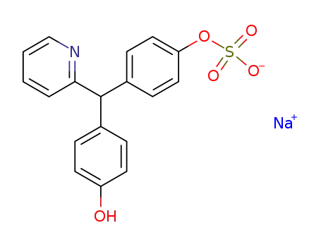 Molecular Structure of 32500-19-9 (Sodium Picosulfate Related Compound A (20 mg) (4-[(pyridin-2-yl)(4-hydroxyphenyl)methyl]phenyl sodium sulfate))