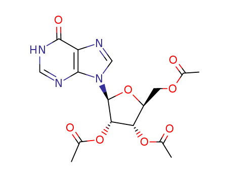 Molecular Structure of 63248-71-5 (6H-Purin-6-one,1,9-dihydro-9-(2,3,5-tri-O-acetyl-b-D-arabinofuranosyl)-)