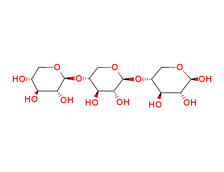 Molecular Structure of 83058-47-3 (β-D-xylopyranosyl-(1→4)-β-D-xylopyranosyl-(1→4)-β-D-xylopyranose)