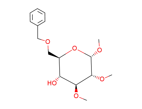 Molecular Structure of 106220-89-7 (Methyl2,3-di-O-methyl-6-O-(phenylmethyl)-a-D-glucopyranoside)