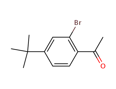 Molecular Structure of 147438-85-5 (1-(2-BROMO-4-TERT-BUTYLPHENYL)ETHANONE)