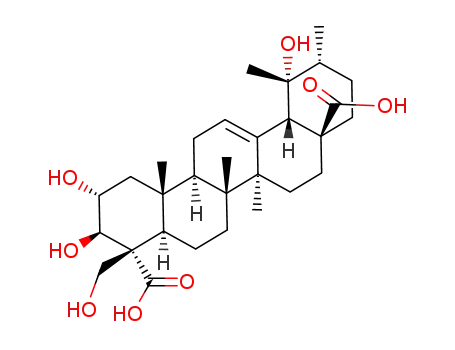 Urs-12-ene-23,28-dioicacid, 2,3,19,24-tetrahydroxy-, (2a,3b,4a)- (9CI)