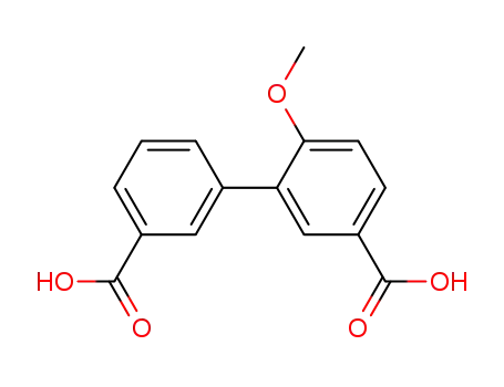 Molecular Structure of 860589-13-5 (6-methoxy-biphenyl-3,3'-dicarboxylic acid)