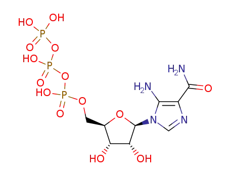 Molecular Structure of 82989-82-0 (5-Aminoimidazole-4-carboxamide-1-ribofuranosyl triphosphate)