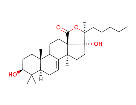 3β,17,20-Trihydroxy-5α-lanosta-7,9(11)-dien-18-oic acid γ-lactone