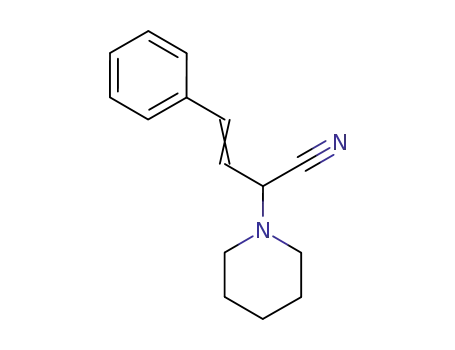 Molecular Structure of 22915-20-4 (2-Piperidino-4-phenyl-3-butenenitrile)