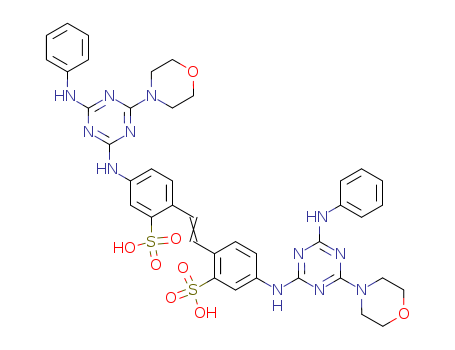 Benzenesulfonic acid,2,2'-(1,2-ethenediyl)bis[5-[[4-(4-morpholinyl)-6-(phenylamino)-1,3,5-triazin-2-yl]amino]-