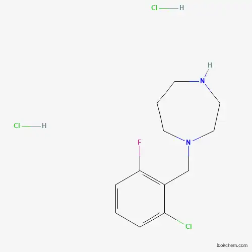 Molecular Structure of 1049733-74-5 (1-[(2-Chloro-6-fluorophenyl)methyl]-1,4-diazepane dihydrochloride)
