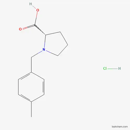 Molecular Structure of 1049742-28-0 ((S)-1-(4-Methylbenzyl)pyrrolidine-2-carboxylic acid hydrochloride)