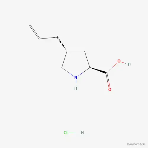 Molecular Structure of 1049755-14-7 ((2S,4R)-4-Allylpyrrolidine-2-carboxylic acid hydrochloride)