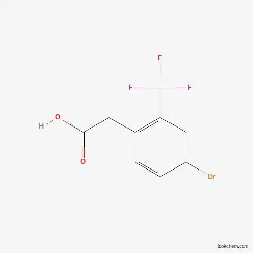 4-bromo-2-(trifluoromethyl)phenylacetic acid cas no. 1214339-48-6 98%%