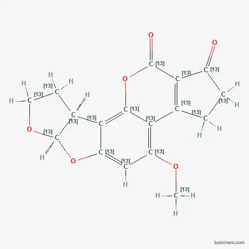 Molecular Structure of 1217470-98-8 (Aflatoxin B2-13C17)