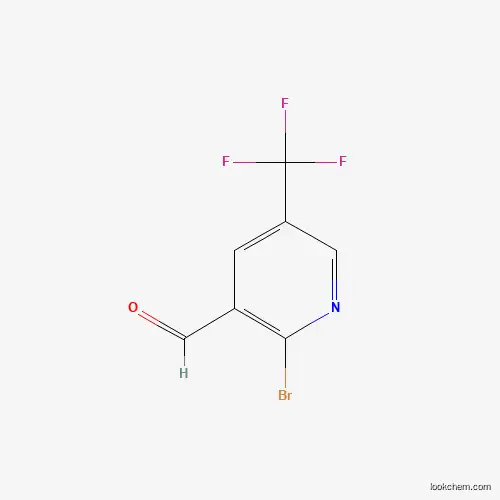 Molecular Structure of 1227577-81-2 (2-Bromo-5-(trifluoromethyl)nicotinaldehyde)