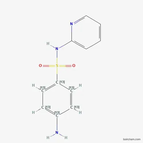 Molecular Structure of 1228182-45-3 (Sulfapyridine-(phenyl-13C6))