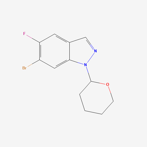 2-(6-Bromo-5-fluoro-1H-indazol-1-yl)tetrahydro-2H-pyran