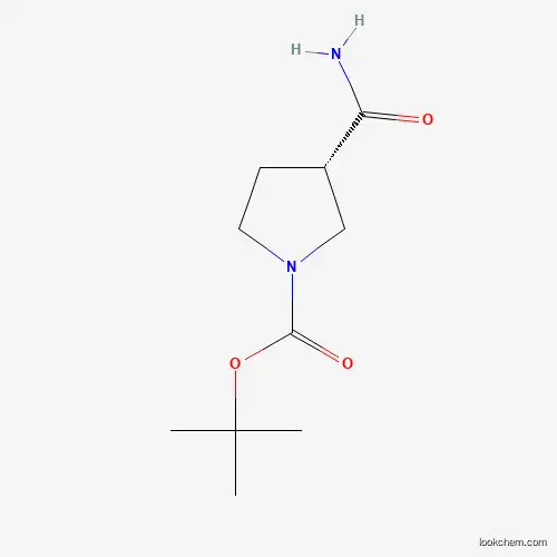 Molecular Structure of 1350834-25-1 ((S)-1-Boc-pyrrolidine-3-carboxamide)