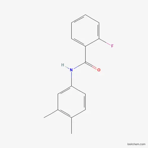 Molecular Structure of 136926-08-4 (N-(3,4-dimethylphenyl)-2-fluorobenzamide)