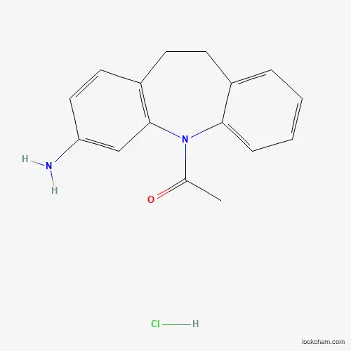 Molecular Structure of 138451-65-7 (1-(3-Amino-10,11-dihydro-dibenzo[b,f]-azepin-5-yl)-ethanone hydrochloride)