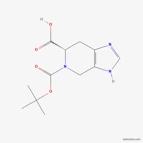 Molecular Structure of 153982-44-6 ((S)-5-(Tert-butoxycarbonyl)-4,5,6,7-tetrahydro-3H-imidazo[4,5-C]pyridine-6-carboxylic acid)