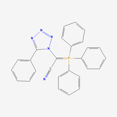 Molecular Structure of 154959-48-5 ((5-Phenyl-tetrazol-1-YL)-(triphenyl-phosphanylidene)-acetonitrile)
