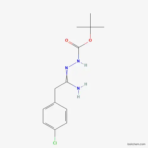 tert-Butyl 2-(1-amino-2-(4-chlorophenyl)ethylidene)hydrazinecarboxylate