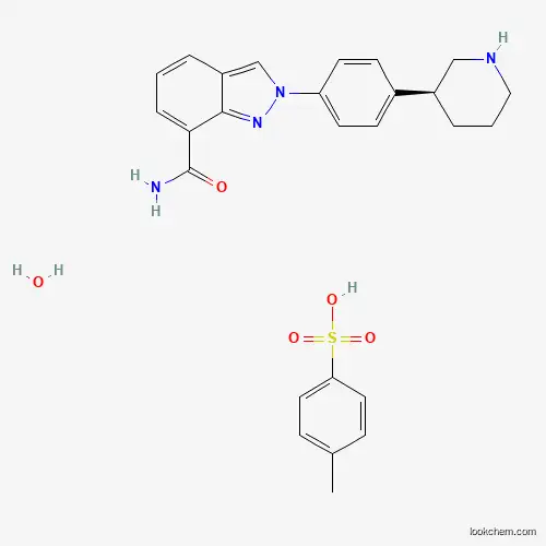 2-[4-(3S)-3-Piperidinylphenyl]-2H-indazole-7-carboxamide 4-methylbenzenesulfonate hydrate (1:1:1)