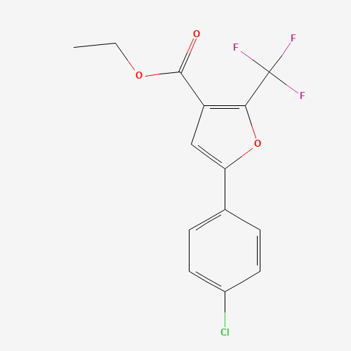 Ethyl 5-(4-chlorophenyl)-2-(trifluoromethyl)-3-furoate