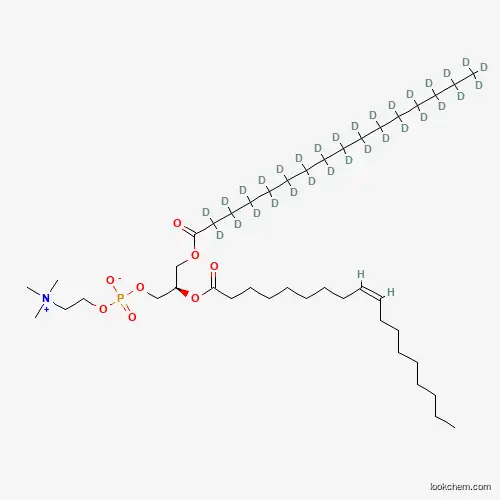 Molecular Structure of 179093-76-6 ((2R)-3-[(~2~H_31_)Hexadecanoyloxy]-2-{[(9Z)-octadec-9-enoyl]oxy}propyl 2-(trimethylazaniumyl)ethyl phosphate)